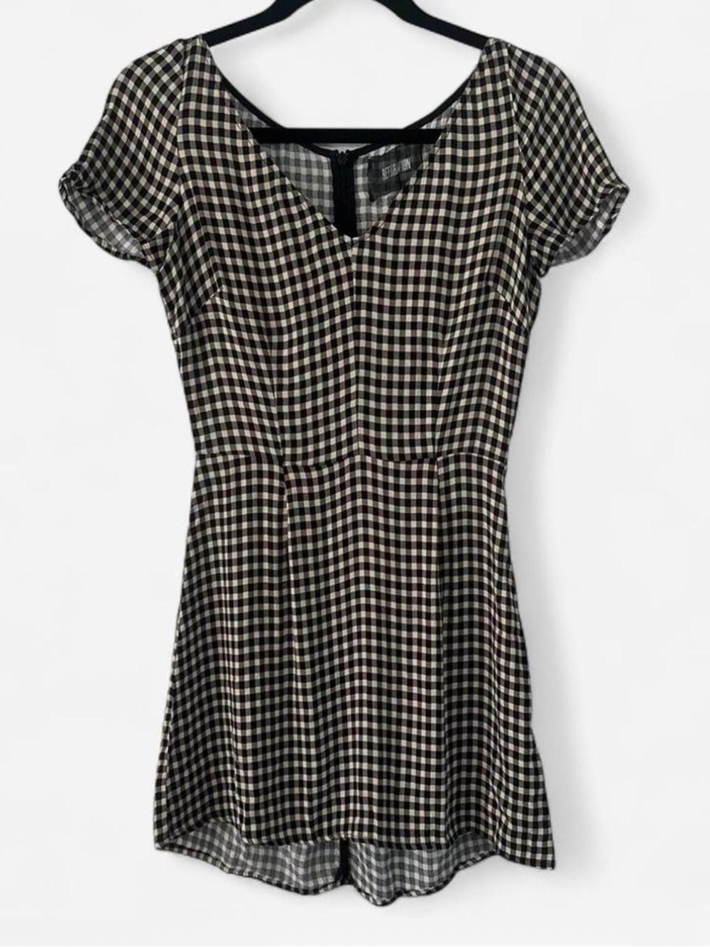Reformation Dress Black & White Check Size 4